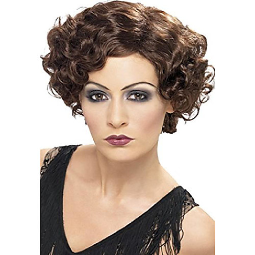 

20's flirty flapper wig brown