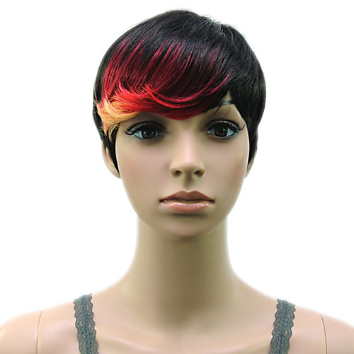 

Synthetic Hair Muti Color Bangs High Temperature Fiber Woman Short Wig 18 Colors Available
