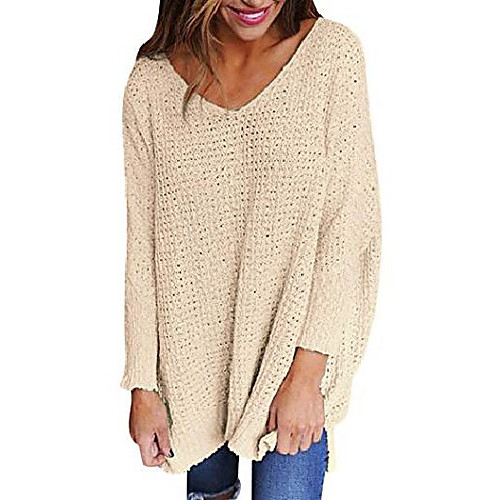 

chunky jumpers for women v neck knitted jumper oversized longline jumper dress knit sweater ladies baggy thick long jumpers womens women's pullover sweater fluffy knitwear winter red xl