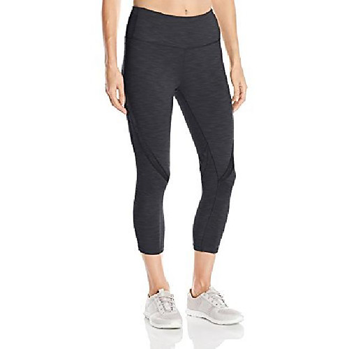

women's swerve wide waistband capri, black, x-large