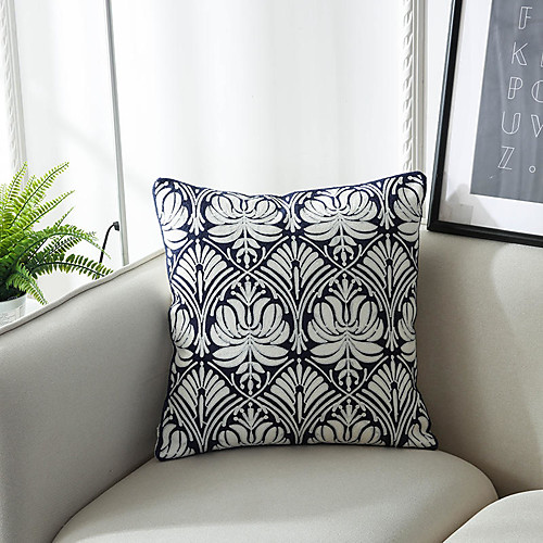 

Cushion Cover Geometry Simple Fashion Cotton Complex Embroidery Pillow Case Cover Living Room Bedroom Sofa Cushion Cover Modern Sample Room Cushion Cover