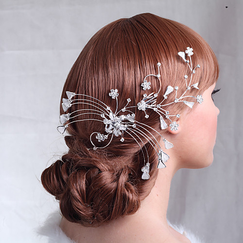 

Imitation Pearl / Rhinestone / Alloy Headpiece with Rhinestone / Faux Pearl 1 Piece Wedding Headpiece