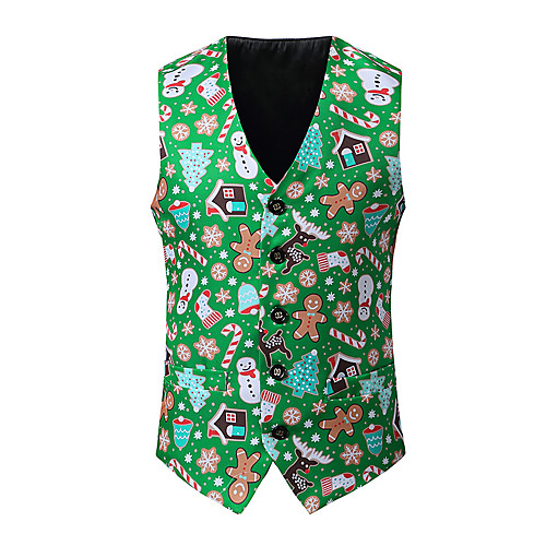 

Christmas Trees Cosplay Costume Men's Adults' Christmas Christmas Christmas Polyester Vest