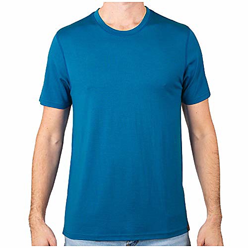

men's short sleeve t shirt lightweight base layer electric blue