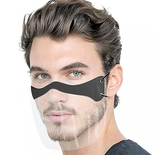

10 pcs Face Mask Splash-proof Disposable Transparent Protective Mask Dust Proof Mask for Adult