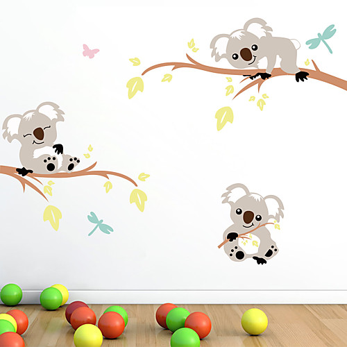 

Three Branches Koala Removable Personalized Living Room Bedroom Children's Room Background Wall Decorative Stickers 60902CM