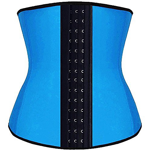 

women latex body cincher waist trainer (small, black)