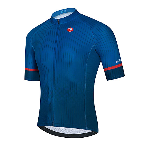 

21Grams Men's Short Sleeve Cycling Jersey Dark Blue Solid Color Bike Jersey Top Mountain Bike MTB Road Bike Cycling Breathable Quick Dry Sports Clothing Apparel / Stretchy / Athletic