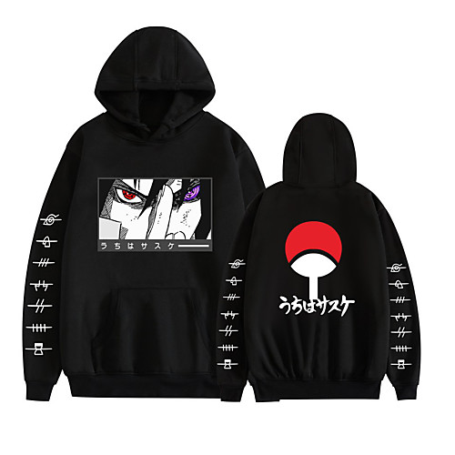 

Inspired by Naruto Uchiha Sasuke Cosplay Costume Hoodie Polyester / Cotton Blend Graphic Printing Hoodie For Women's / Men's