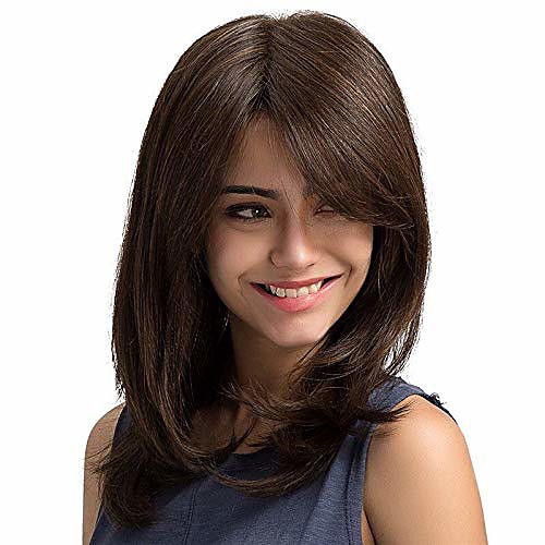 

women's hair wigs women's party daily natural wave dark brown charming long straight wigs for women daily use natural and healthy 20 brown …