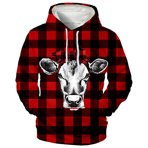 

Men's Pullover Hoodie Sweatshirt Print Graphic 3D Front Pocket Christmas Daily 3D Print 3D Print Christmas Hoodies Sweatshirts Red
