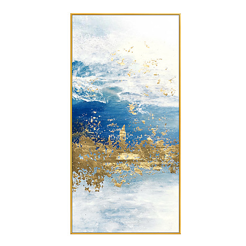 

100% Hand-Painted Contemporary Art Oil Painting On Canvas Modern Paintings Home Interior Decor Abstract Art Lake Painting Large Canvas Art(Rolled Canvas without Frame)