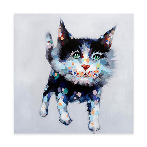 

Cat Oil Painting On Canvas Abstract Contemporary Art Wall Paintings Handmade Painting Home Office Decorations Canvas Wall Art Painting Rolled Canvas No Frame