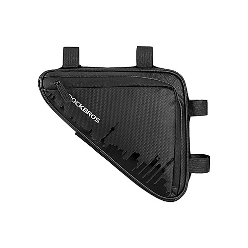

bike storage bag, waterproof triangle bike bag for mtb & road bike, top tube bike frame bag with 1.5l capacity & mesh pocket, bicycle accessories pack bike pouch for phone, keys, pump, tools