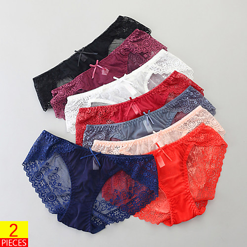 

Women's 2 Piece Basic Brief - Normal Mid Waist Multi color One-Size