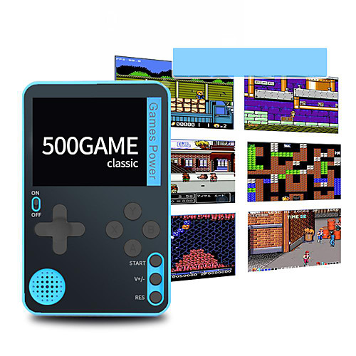 

500 Games in 1 Handheld Game Player Game Console Rechargeable Mini Handheld Pocket Portable Classic Theme Retro Video Games with 2.4 inch Screen Kid's Adults' Men and Women 1 pcs Toy Gift