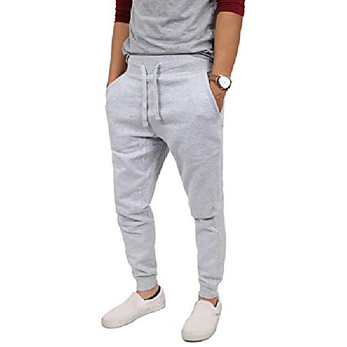 

essentials mens premium fleece jogger pants active elastic cotton casual sweatpants