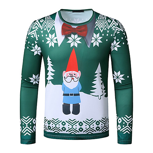 

Inspired by Christmas Santa Claus T-shirt Polyester / Cotton Blend Print Printing Hoodie For Women's / Men's