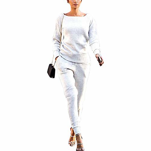 

women long sleeve tops sweatshirt pants set tracksuit runway