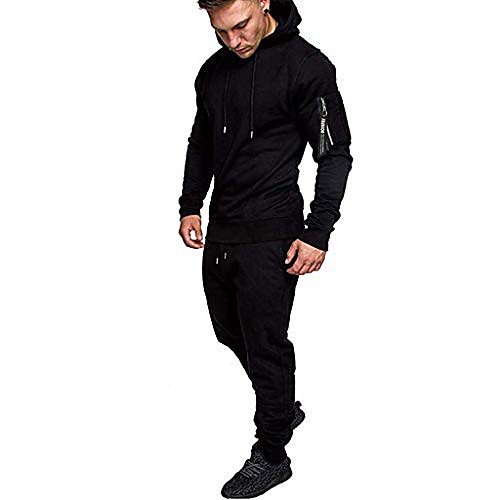 

men's tracksuit comfortable slim fit camouflage hoodies jogging tapered sweatpants