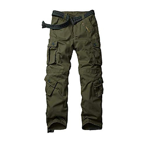 

men's lightweight hiking pants outdoor ripstop wild cargo pants multi-pocket military army camo casual work trousers 5335 armygreen 29