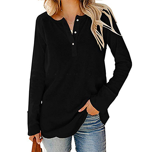 

Women's Tee / T-shirt Pure Color Crew Neck Solid Color Sport Athleisure Top Long Sleeve Breathable Soft Comfortable Everyday Use Daily Casual Outdoor