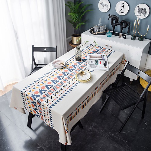 

Table Cloth Cotton Dust-Proof Classic Printing Table Cover,Stain Proof,Water Resistant Washable Table,Decorative Oblong Table Cover for Kitchen,Holiday