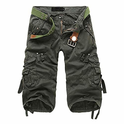 

men's casual tactical shorts quick-dry shorts camo pants with zip pocket, camping, travel