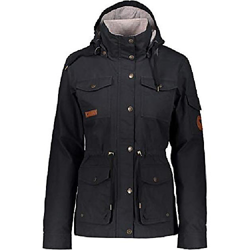 

womens hazel waxed jacket, black, x-small