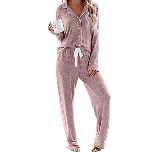 

Women's Home Cotton Normal Pant V Neck Loungewear Full Body Print Spring, Fall, Winter, Summer Printing S White