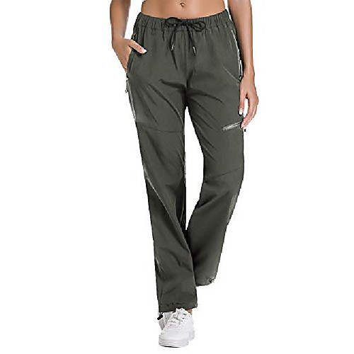 

women's outdoor quick dry capri golf stretch active climbing hiking convertible cargo camping pants #2116 grey green-30