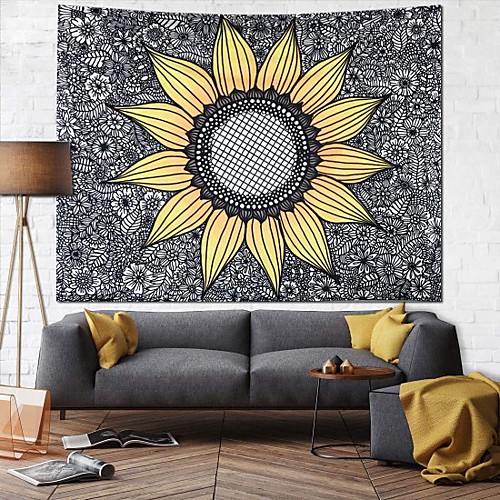 

Wall Tapestry Art Decor Blanket Curtain Picnic Tablecloth Hanging Home Bedroom Living Room Dorm Decoration Polyester Print Sunflower Beauty Views