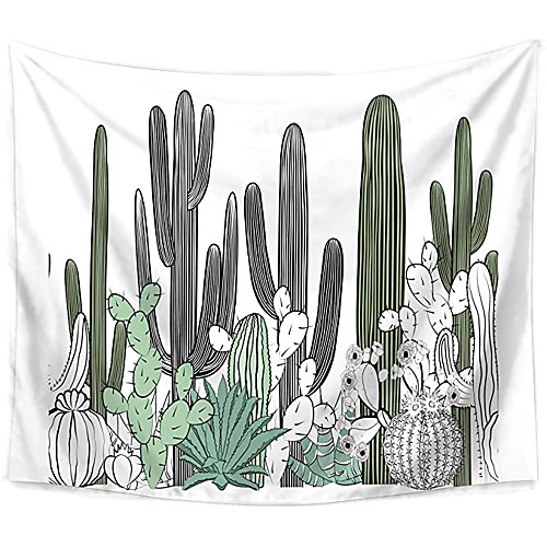 

Wall Tapestry Art Decor Blanket Curtain Picnic Tablecloth Hanging Home Bedroom Living Room Dorm Decoration Polyester Simple Cactus Views