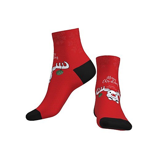 

Compression Socks Ankle Socks Athletic Sports Socks Cycling Socks Women's Men's Bike / Cycling Lightweight Breathable Anatomic Design 1 Pair Graphic Santa Claus Cotton Red S M L / Stretchy