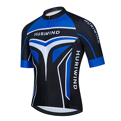 

21Grams Men's Short Sleeve Cycling Jersey Blue Bike Jersey Top Mountain Bike MTB Road Bike Cycling Breathable Quick Dry Sports Clothing Apparel / Stretchy / Athletic