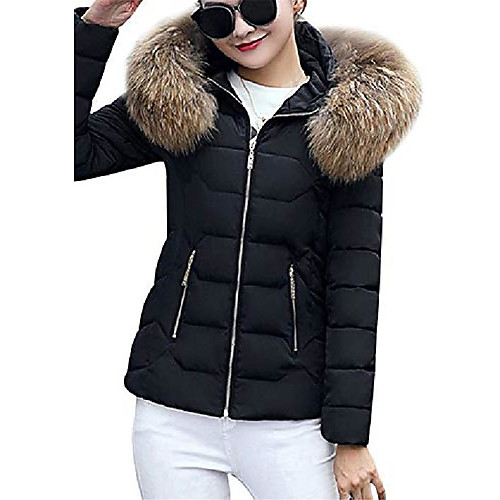 

Women's Winter Polyester Coat Tops Silver Gray