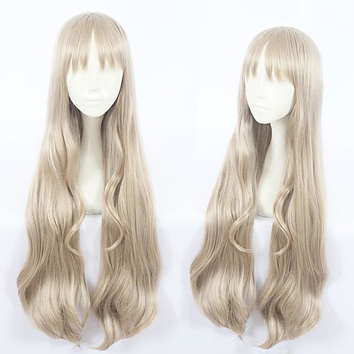 

Darling in the Franxx Cosplay Cosplay Wigs Women's With Bangs 26 inch Heat Resistant Fiber Curly Blonde Teen Adults' Anime Wig