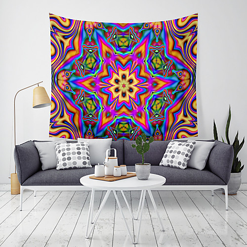 

Wall Tapestry Art Decor Blanket Curtain Picnic Tablecloth Hanging Home Bedroom Living Room Dorm Decoration Polyester Fantasy Overlapping Colors