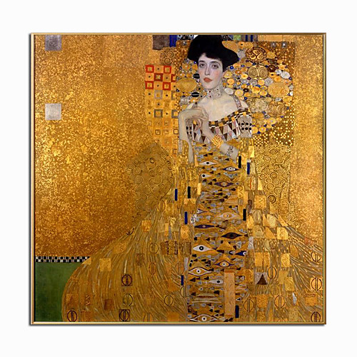 

World Famous Painting Series 100% Hand Painted Portrait Of Adele Bloch Canvas Paintings On The Wall Gustav Klimt Kiss Paintings Christmas Gift For Living Bed Room