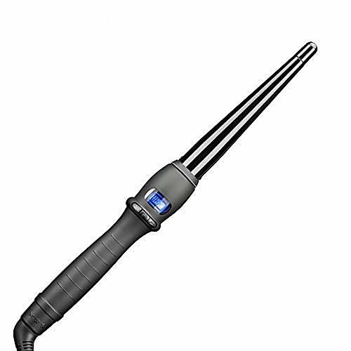 

hair curling iron wand adjustable temperature ceramic barrels professional curling irons 80°c-210°c with lcd display,19mm
