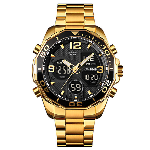 

SKMEI Men's Sport Watch Analog - Digital Digital Modern Style Stylish Luxury Calendar / date / day Chronograph Alarm Clock / One Year / Stainless Steel