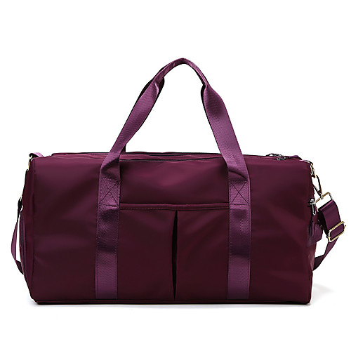 

Unisex Large Capacity Waterproof Walking Sports Oxford Cloth Travel Bag Gym Bag Zipper Solid Color Practice Outdoor Handbags Dark Fuchsia Black Purple Red