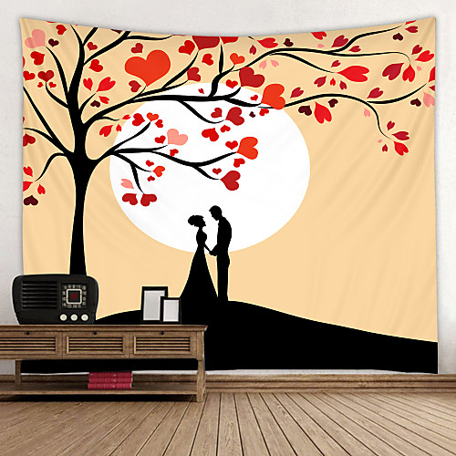 

Romantic Moon Digital Printed Tapestry Decor Wall Art Tablecloths Bedspread Picnic Blanket Beach Throw Tapestries Colorful Bedroom Hall Dorm Living Room Hanging