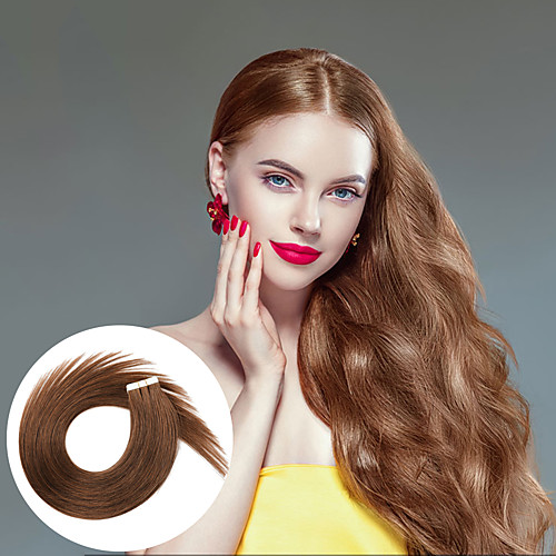 

Tapes Hair Extensions Remy Human Hair 20pcs Pack Straight Hair Extensions