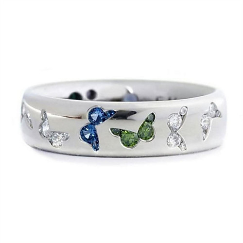 

women's ring aaa cubic zirconia 1pc silver platinum plated alloy stylish daily jewelry cute