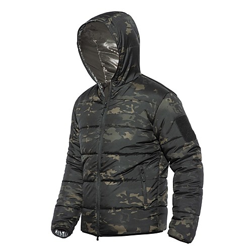 

Men's Military Tactical Jacket Outdoor Thermal Warm Waterproof Windproof Insulated Fall Winter Spring Camo Coat Top Polyester Camping / Hiking Hunting Fishing Python Black Yellow