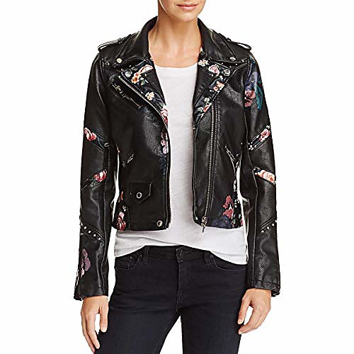 

blank nyc womens fall faux leather motorcycle jacket black xs