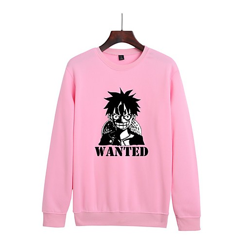

Inspired by One Piece Monkey D. Luffy Cosplay Costume Hoodie Polyester / Cotton Blend Graphic Printing Hoodie For Women's / Men's