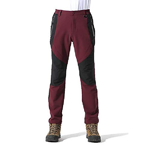 

men outdoor soft shell waterproof thin fleece pants 68161 grey large