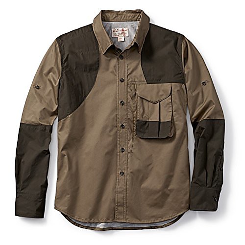 

front loading shooting shirt - righty - khaki/blaze orange